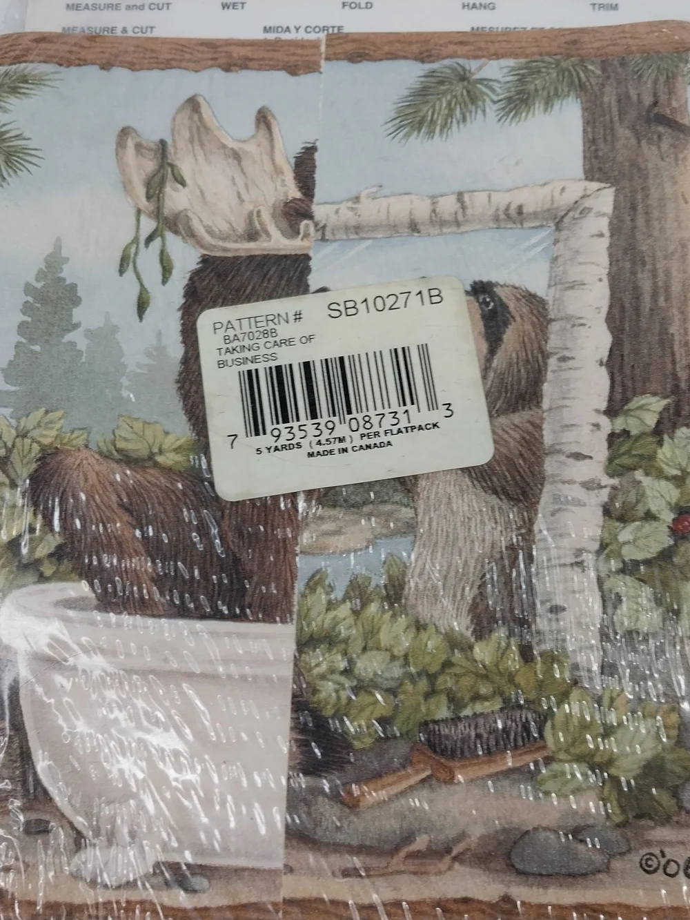 2006 Expressions 5 Yards Prepared Wallpaper Border Bathroom Wildlife Country